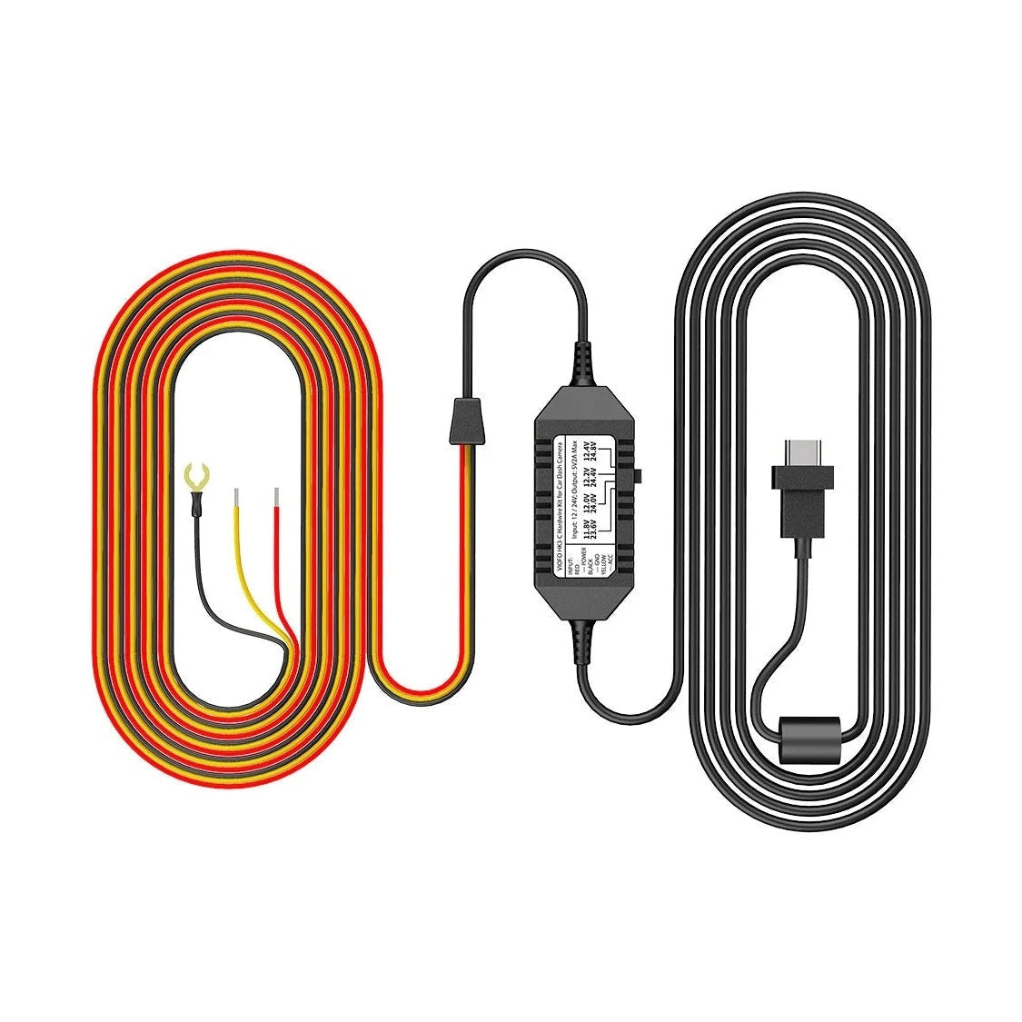 VIOFO HK3-C USB-C hardwire kit with 4m cable and 3-wire design for dash cam parking mode