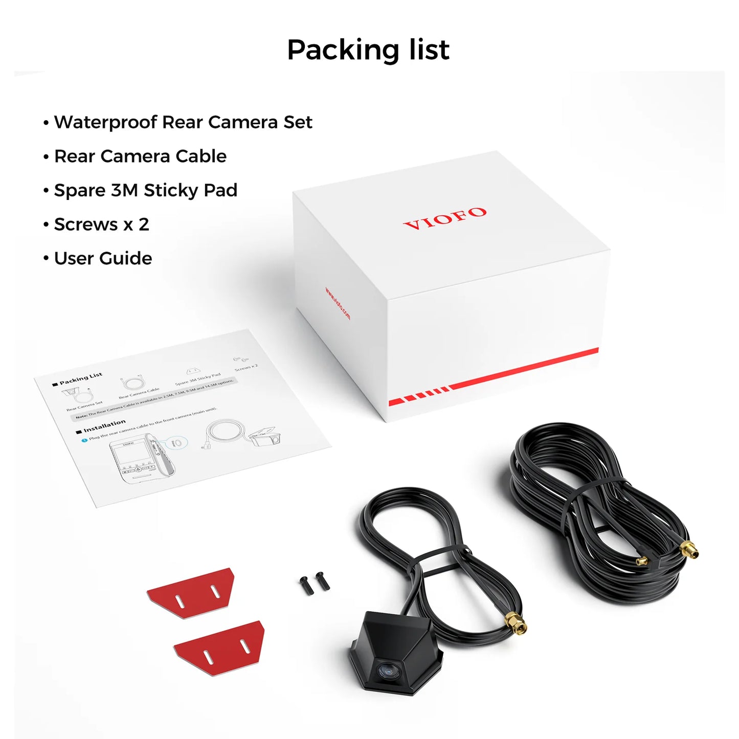 VIOFO RWC400 – 2K HDR IP67 STARVIS 2 Rear Camera - Suits A329 Non-S/T