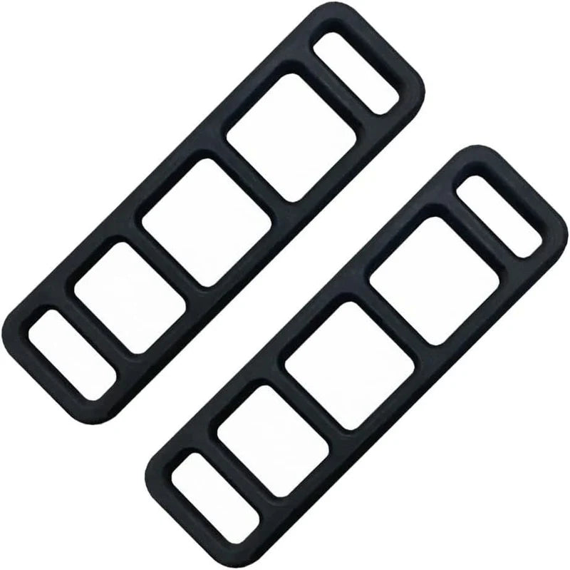 WOLFBOX long mounting straps for mirror dash cam, black rubber with square cutouts