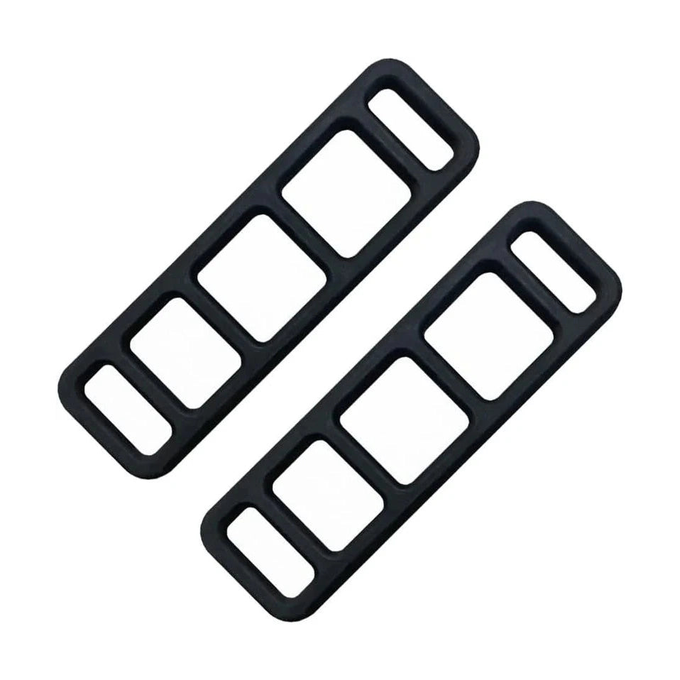 WOLFBOX long mounting straps for mirror dash cam, black rubber with square cutouts