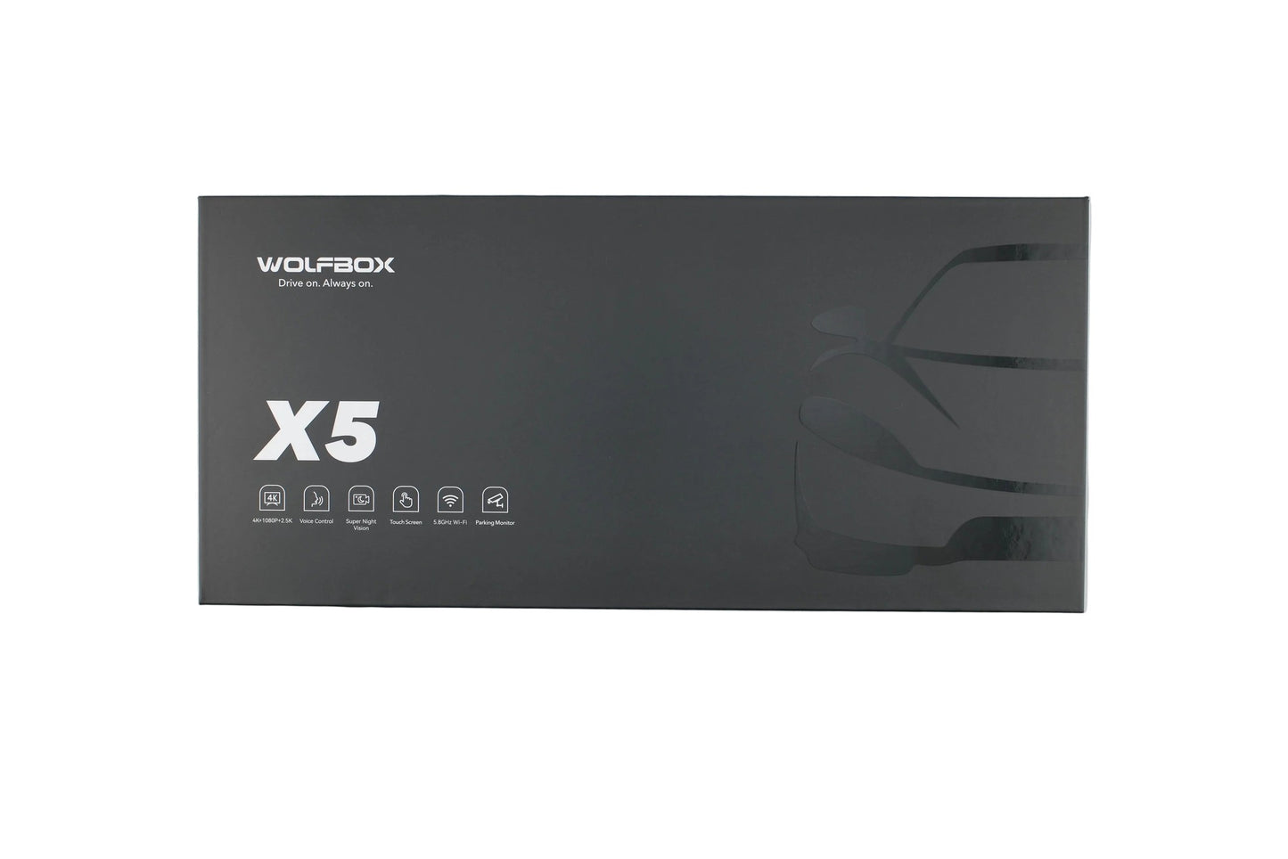 WOLFBOX X5 3-CH Dash Cam - 4K Front, STARVIS 2