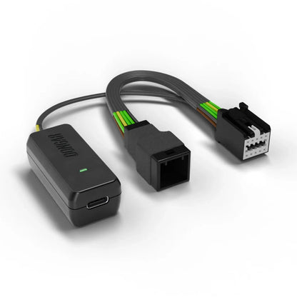 Dongar OEM mirror plug adapter with USB-C port, LED light, and split wiring harness