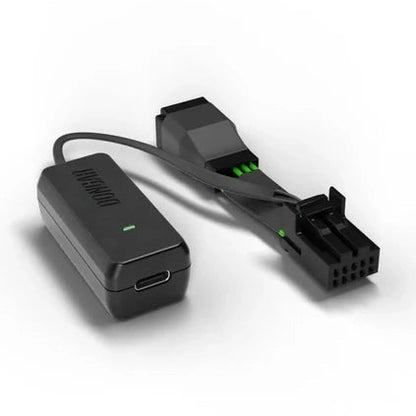 Dongar hardwire kit adapter with USB-C port connecting to multi-pin connector for clean install