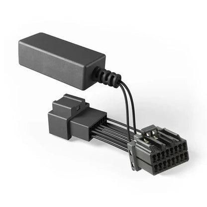 Dongar hardwire kit connecting to 16-pin female connector and smaller locking tab assembly