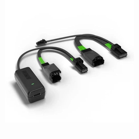 Dongar hardwire kit showing one adapter branching to three different multi-pin connectors
