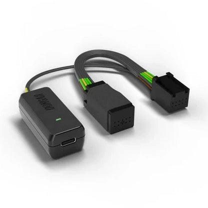 Dongar hardwire kit featuring USB-C port and dual black multi-pin connectors