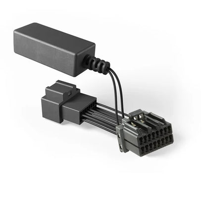 Dongar hardwire kit connecting to 16-pin female connector and smaller locking tab assembly