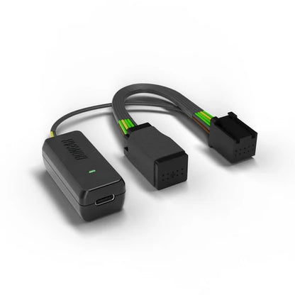 Dongar hardwire kit featuring USB-C port and dual black multi-pin connectors