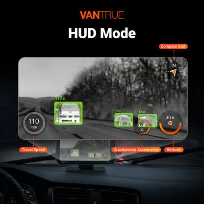 Vantrue Pilot 2 - Full 4-CH Dash Cam System – Thermal Vision + 6.25" CarPlay HUD