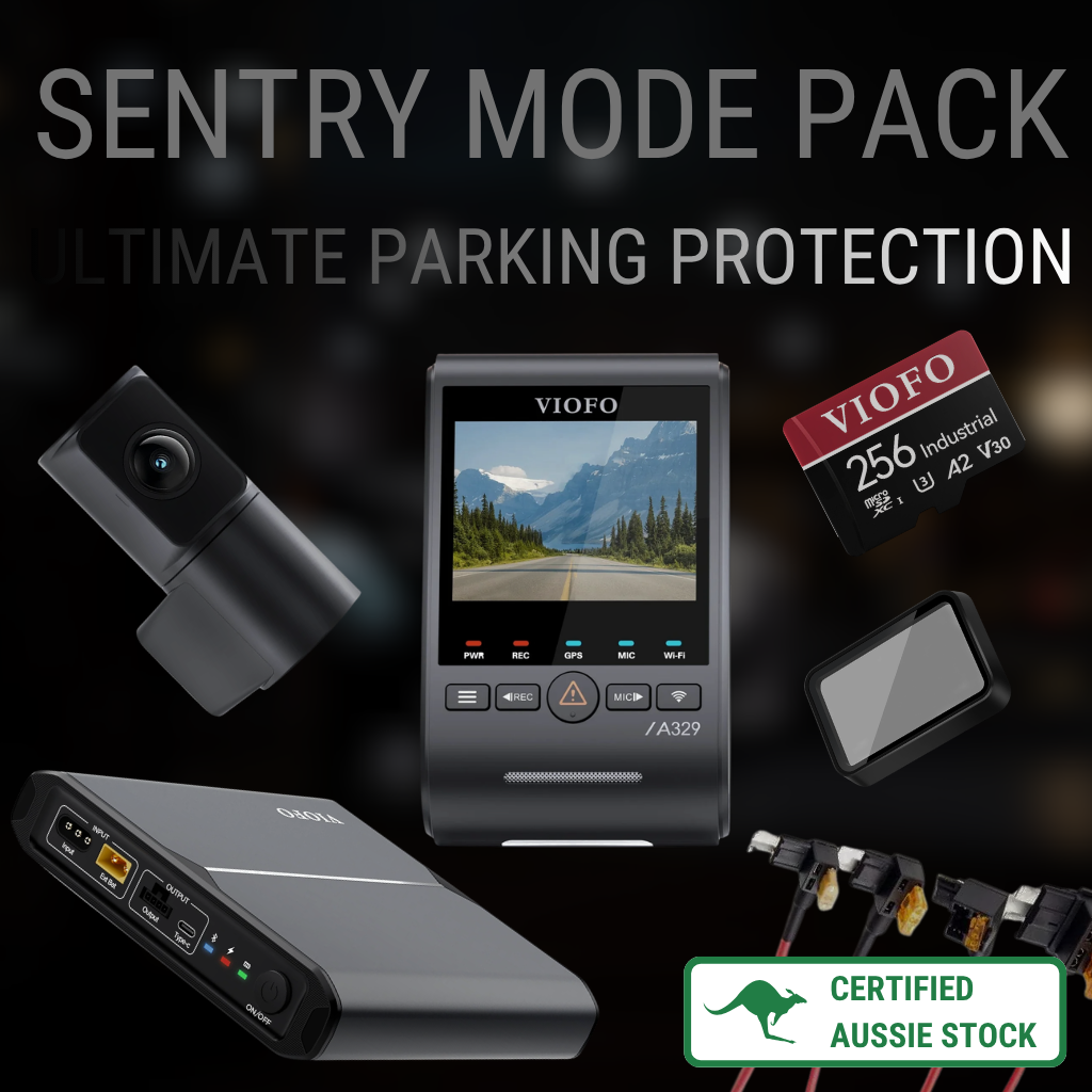 VIOFO A329S 2CH dash cam bundle with BP100 battery for BYD EV sentry mode parking protection