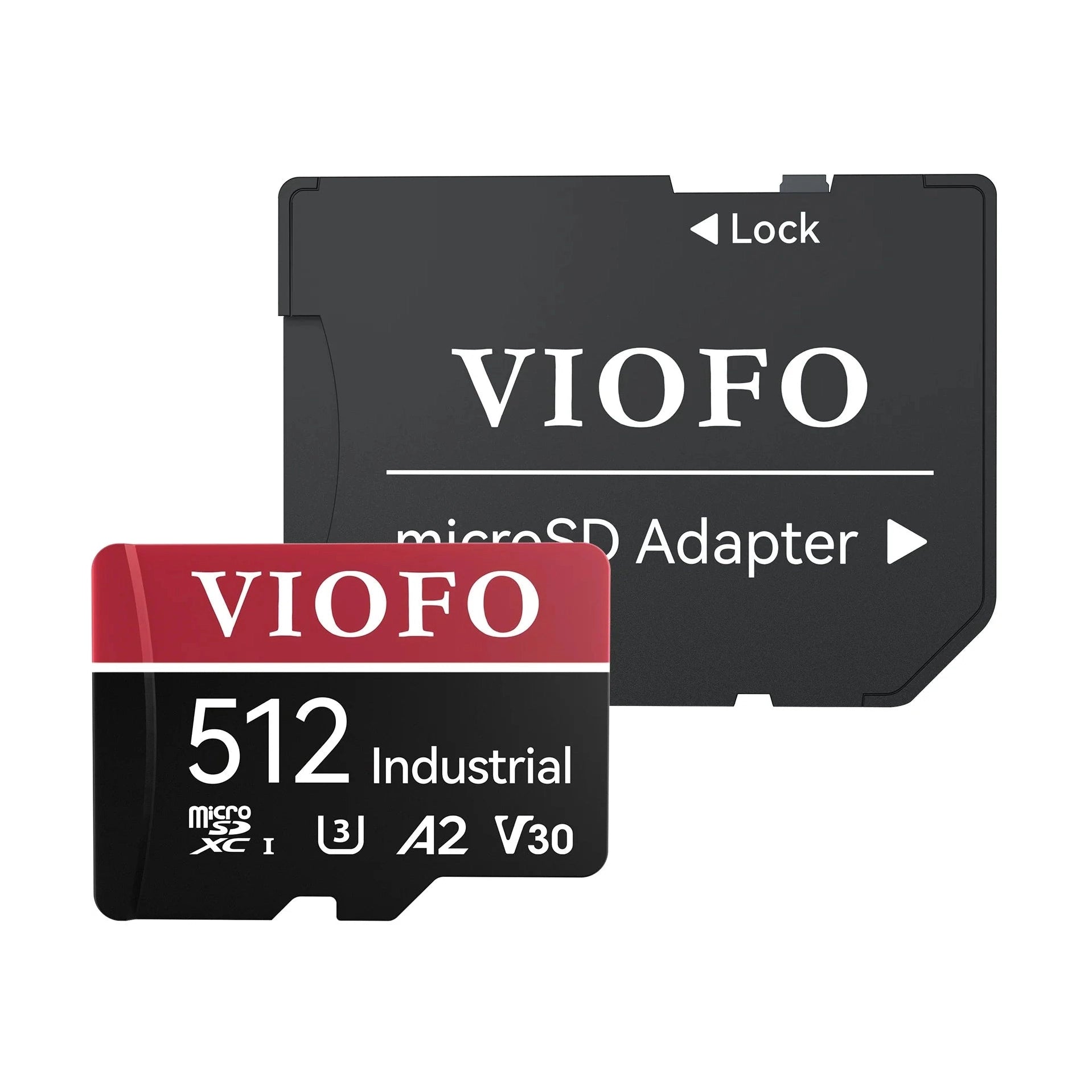 VIOFO 512GB Industrial microSD card with SD adapter for 4K dash cam recording