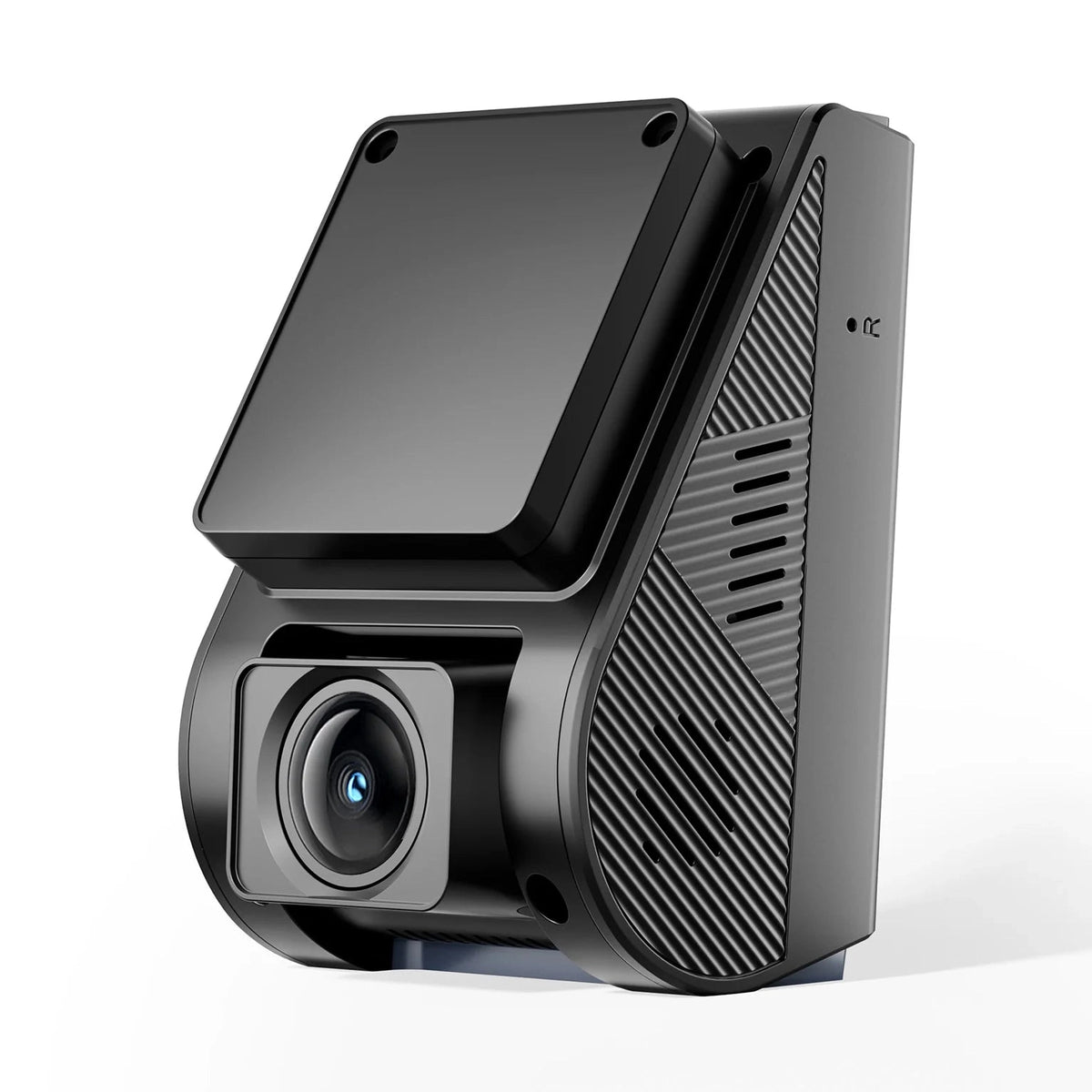 VIOFO A119M Pro black dash cam front-three-quarter view with textured grip and lens