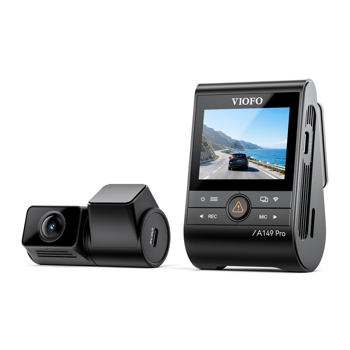VIOFO A149 Pro Duo front and rear dual channel dash cam system with screen