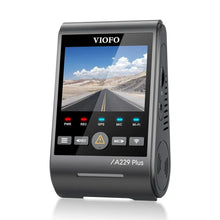 VIOFO A229 Plus black dash cam front view with screen and control buttons