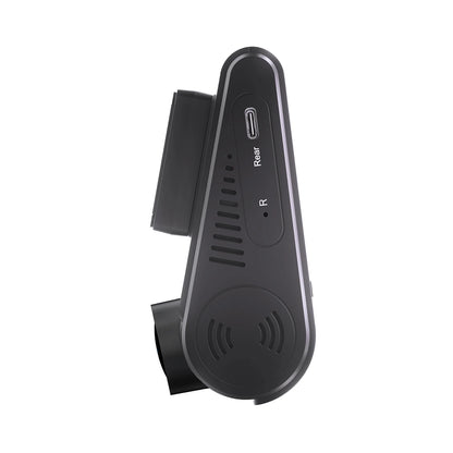 VIOFO A229 Ultra rear camera close-up with USB-C port and wireless charging pad