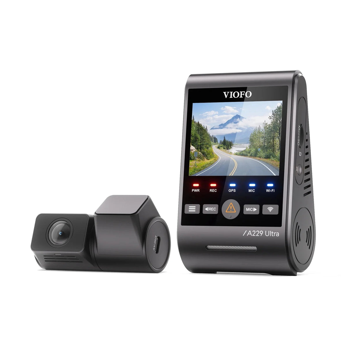 VIOFO A229 Ultra black dual channel 4K dash cam with rear camera unit