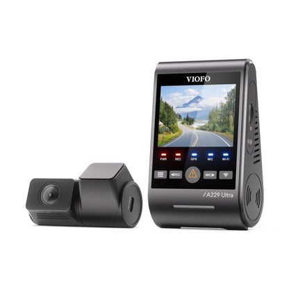 VIOFO A229 Ultra black dual channel 4K dash cam with rear camera unit