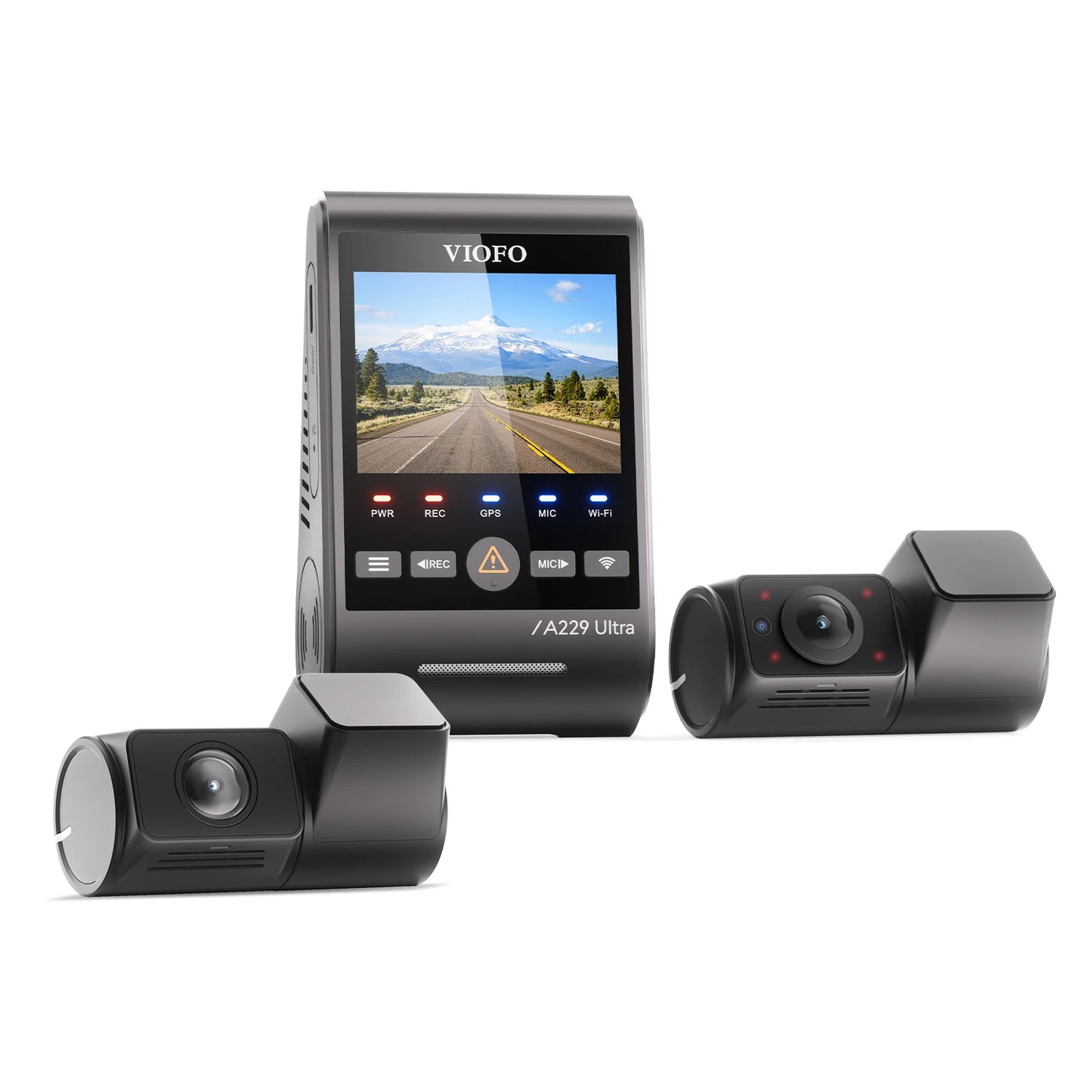 VIOFO A229 Ultra 3-channel dash cam with front rear and cabin cameras