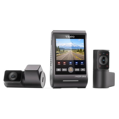 VIOFO A229 Ultra 4K dash cam kit with compact front and tall rear cameras
