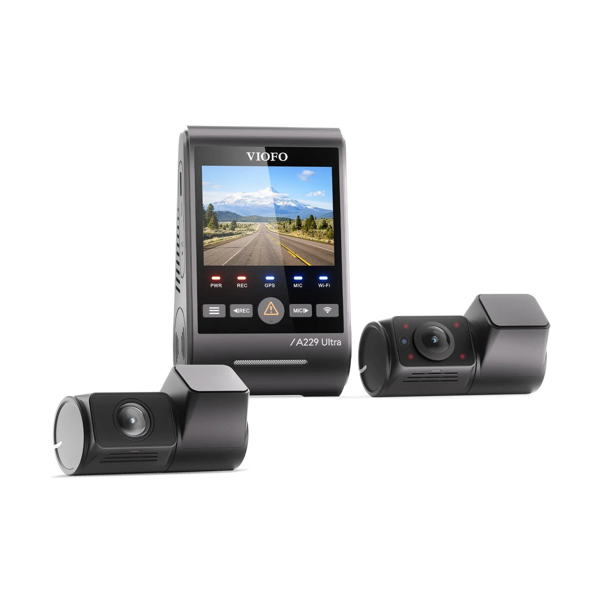 VIOFO A229 Ultra 3-channel dash cam with front rear and cabin cameras