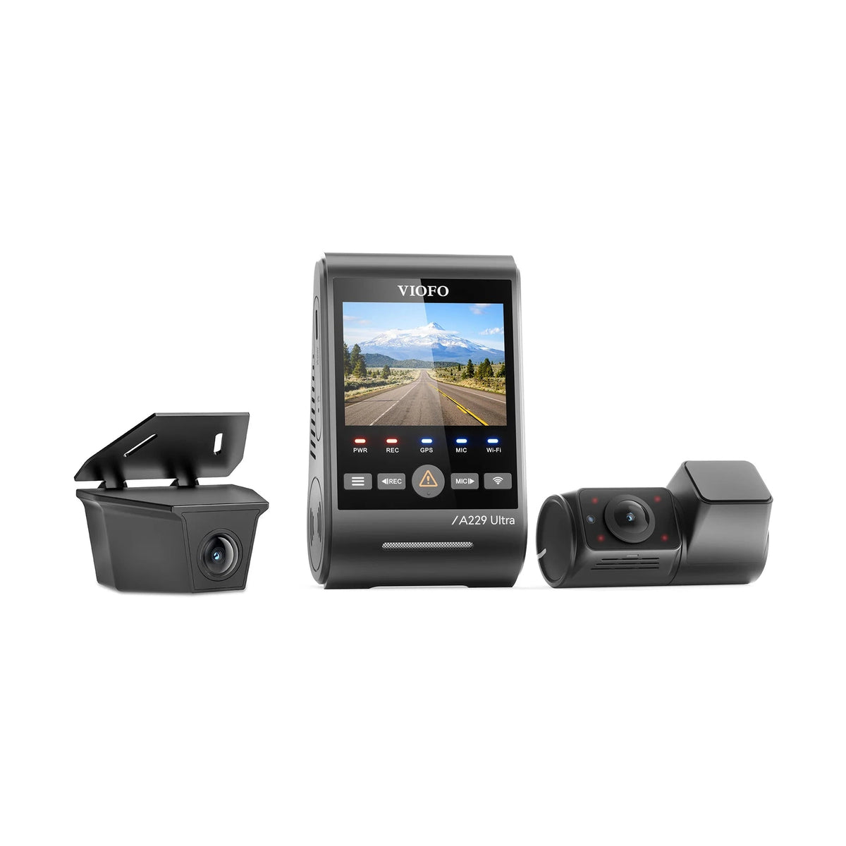 VIOFO A229 Ultra W triple-channel dash cam with 4K front and rear cameras