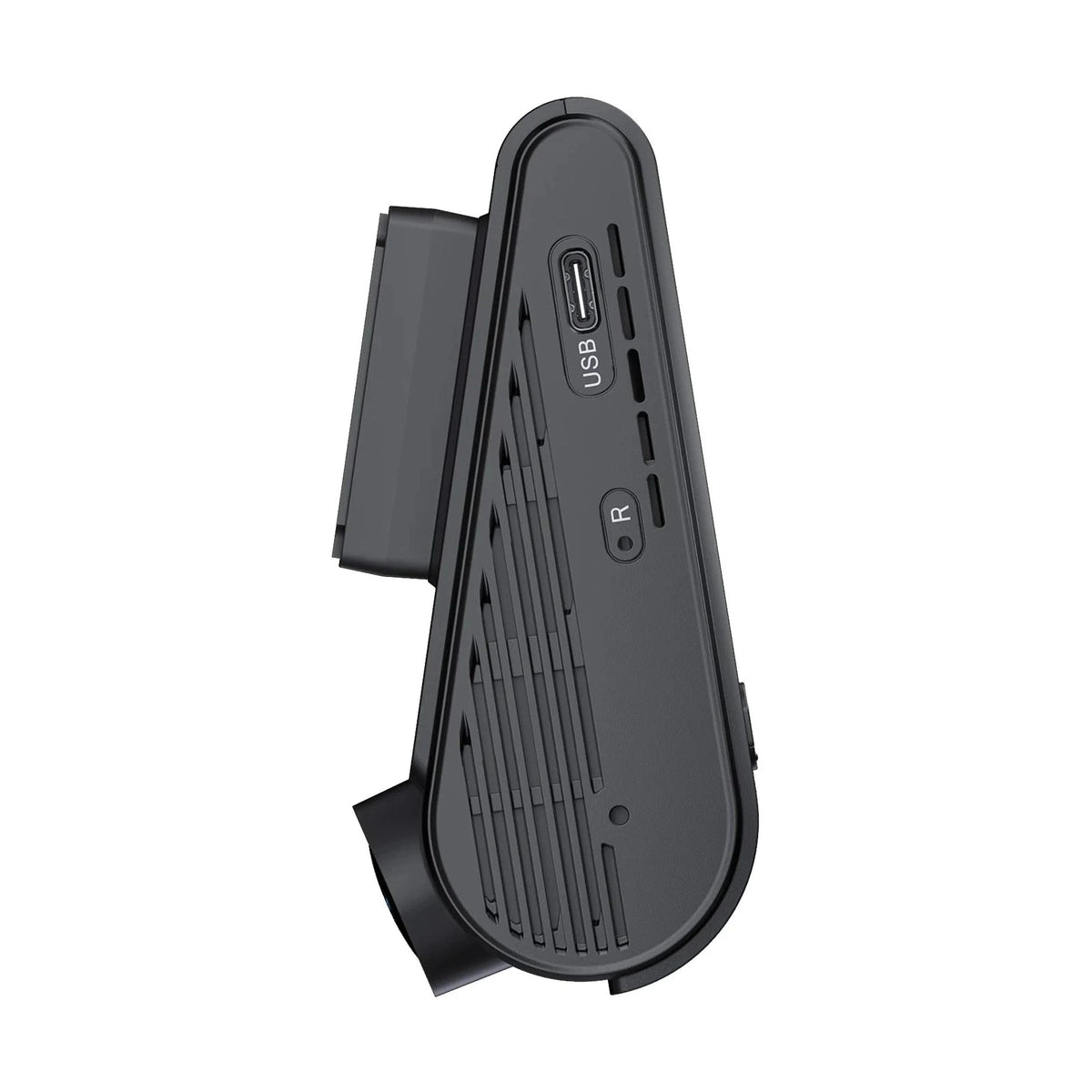VIOFO A329S side view USB-C port and mounting bracket detail