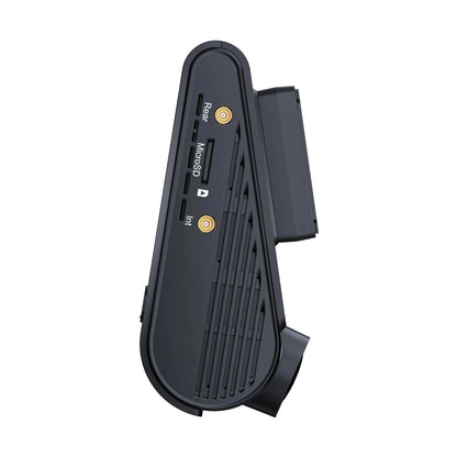 VIOFO A329S rear ports MicroSD and Rear camera input with ventilation slots