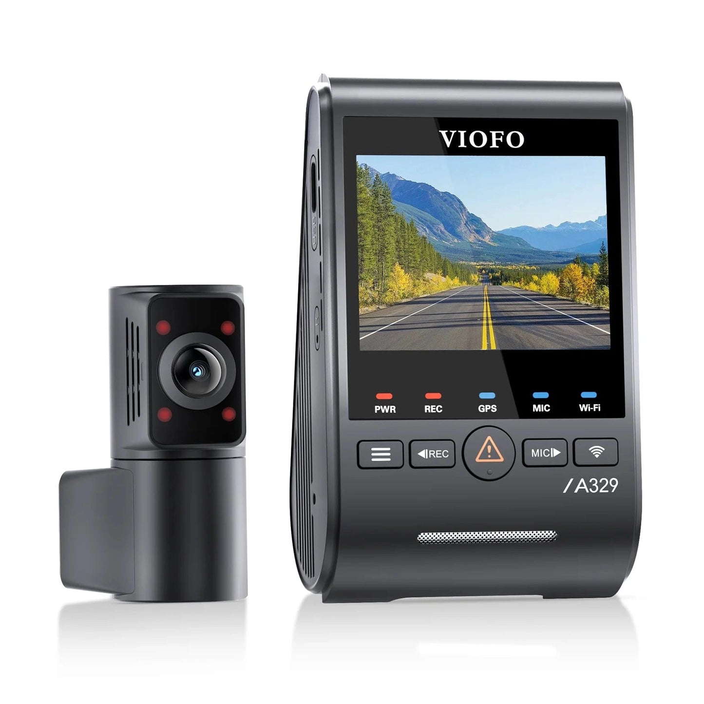 VIOFO A329S front and cabin dash cam system with screen display