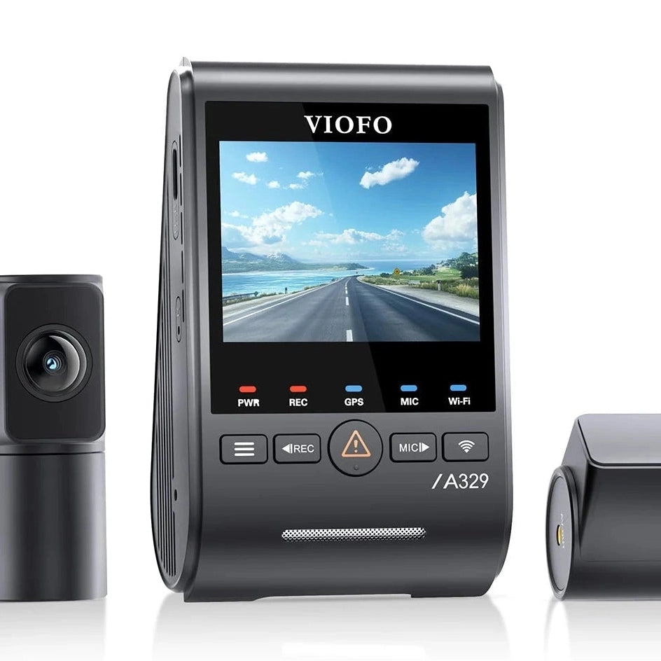 VIOFO A329S 3-channel dash cam system with front rear and cabin cameras
