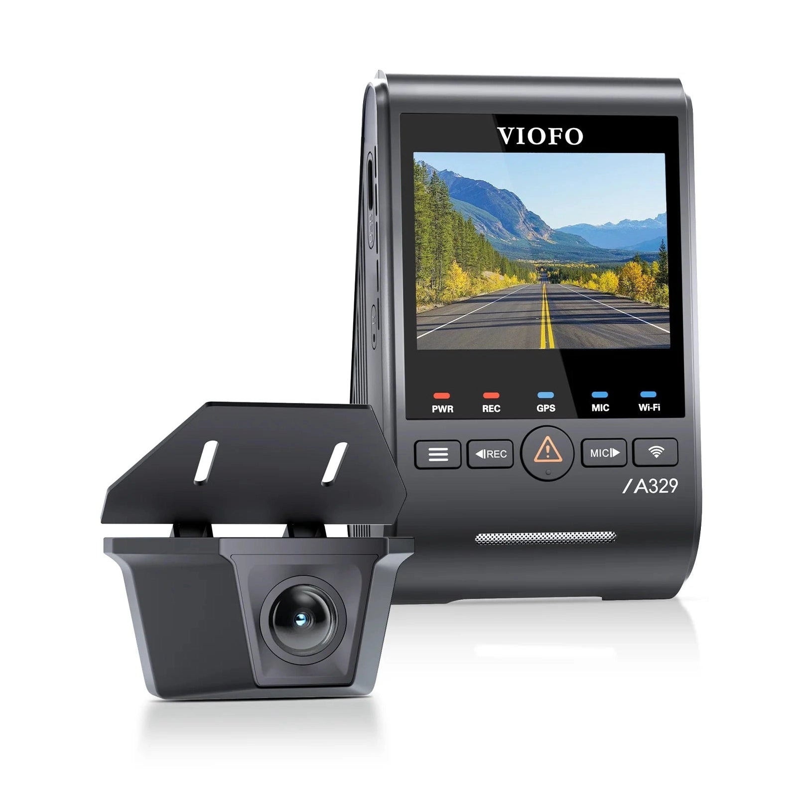 VIOFO A329SW front and rear dash cam system with waterproof IP67 rear camera