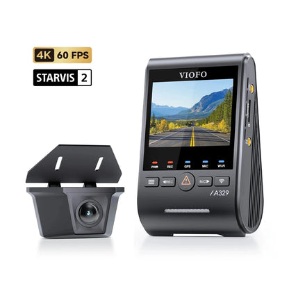 VIOFO A329SW 4K 60fps Sony STARVIS 2 dash cam side view showing ports and buttons