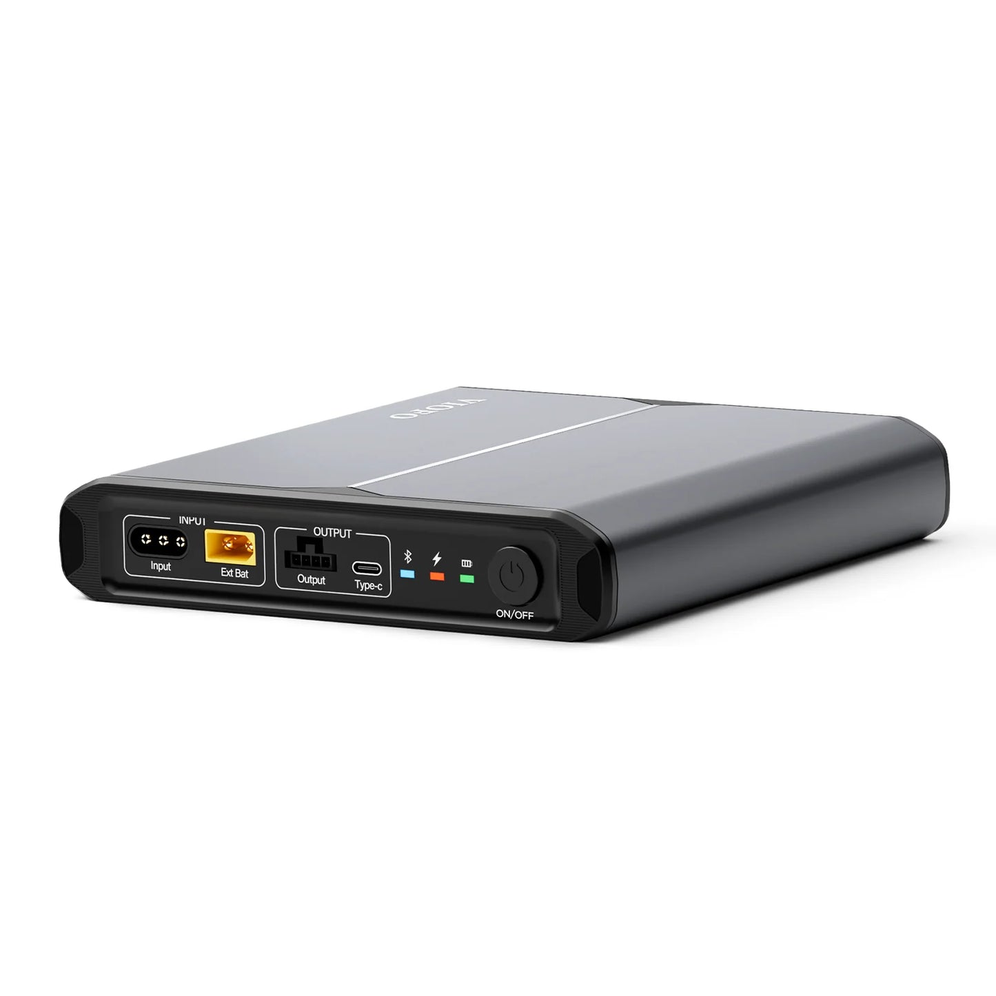 Compact VIOFO BP100 LiFePO4 battery pack low angle shot with matte gray top