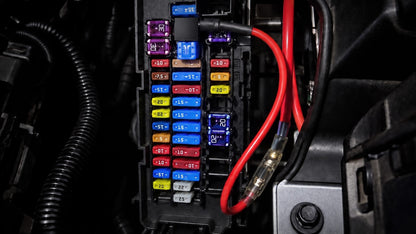 Inline fuse tap connection for dash cam hardwire kit