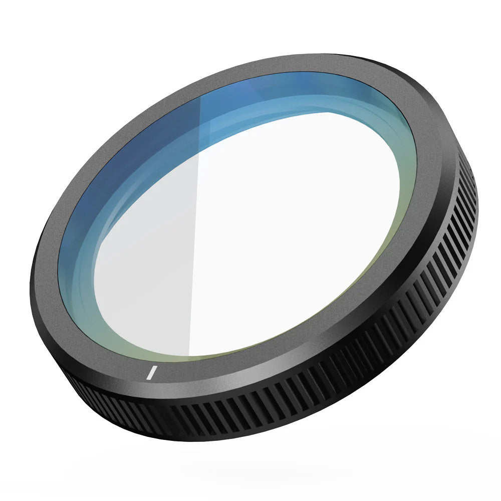 Close-up of VIOFO CPL-200 26mm anti-glare circular polarizer with blue coating