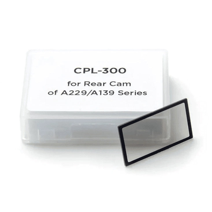 VIOFO CPL-300 rear camera filter with black frame and clear case for A229 series