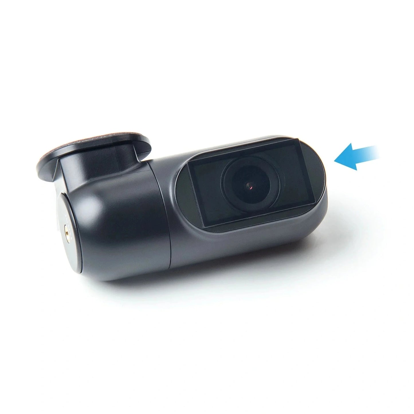 Black rear-facing dash cam lens showing direction of view for VIOFO models