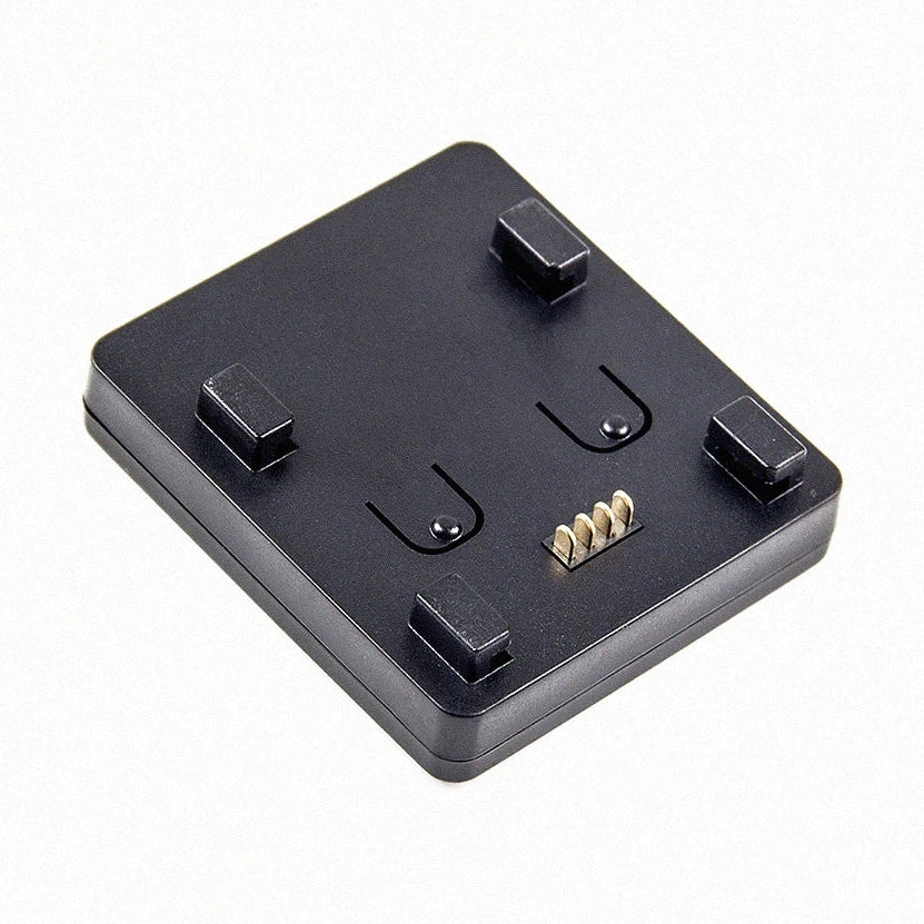 Black VIOFO A129 GPS module showing corner mounting tabs and four gold contact pins