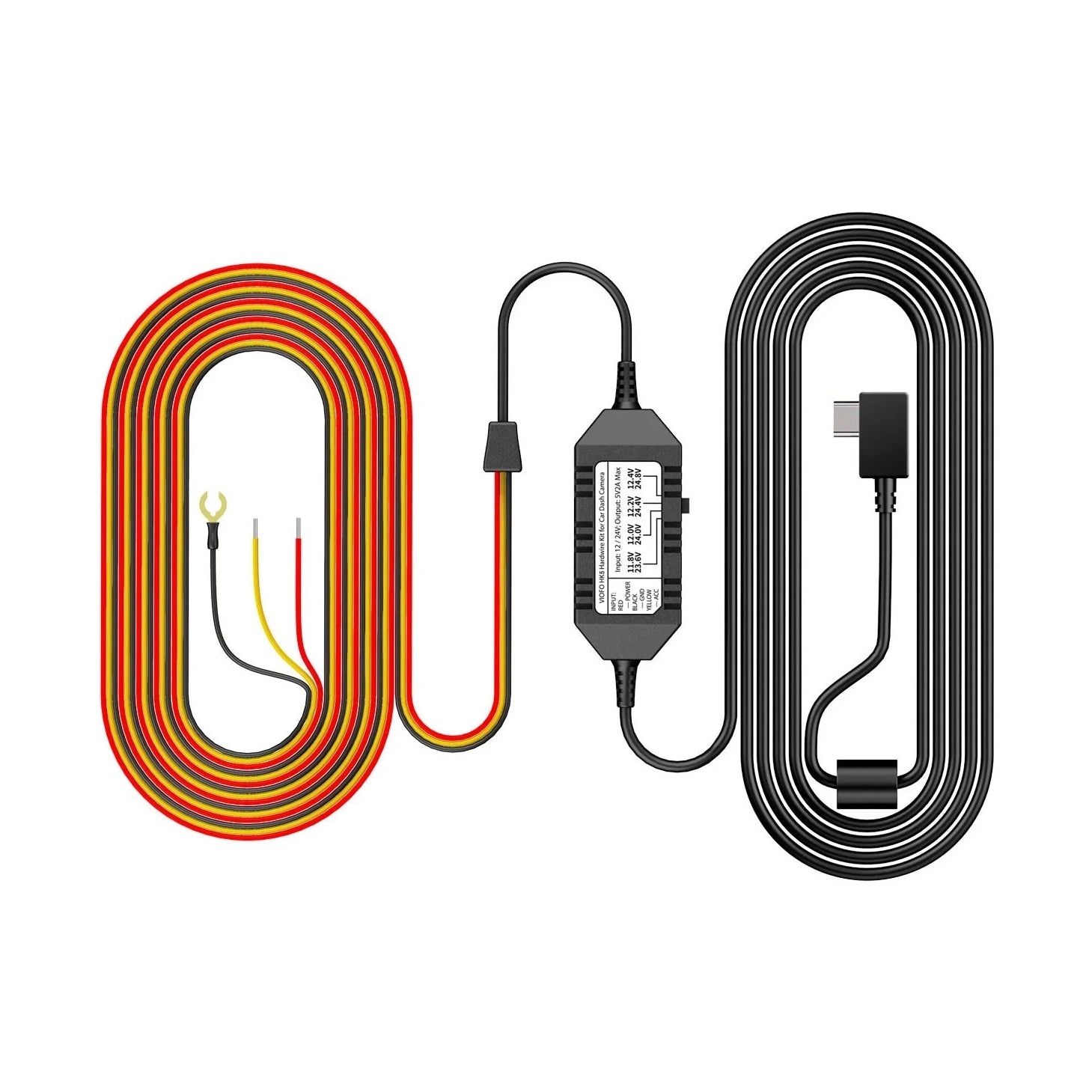 VIOFO HK5 USB-C Hardwire Kit – Parking-Mode Power & 4-Level Battery Guard