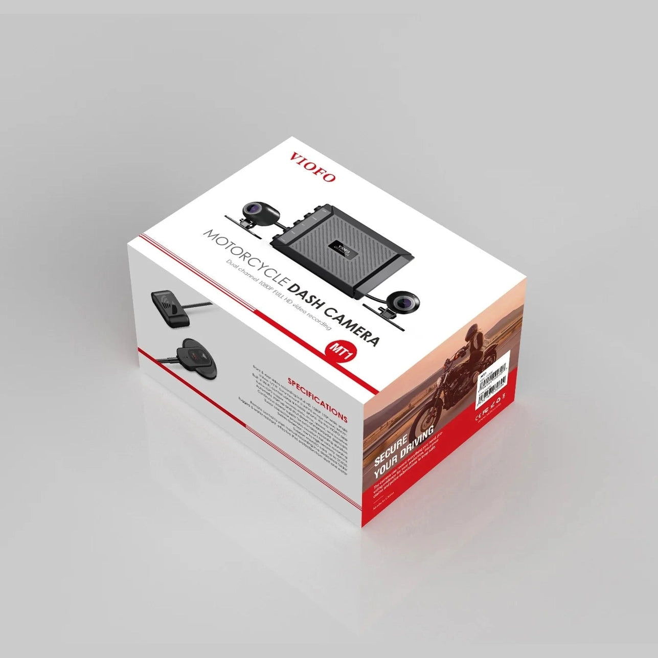 VIOFO MT1 2-CH Front+Rear Motorcycle Dash Cam - Dual 1080p GPS Wi-Fi Sony STARVIS