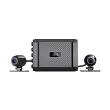 VIOFO MT1 dual 1080p motorcycle dash cam with front and rear cameras on brackets