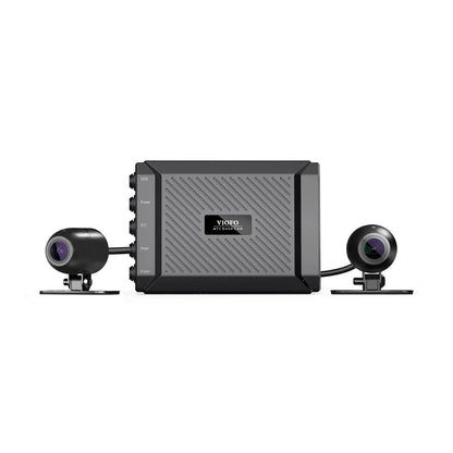 VIOFO MT1 dual 1080p motorcycle dash cam with front and rear cameras on brackets