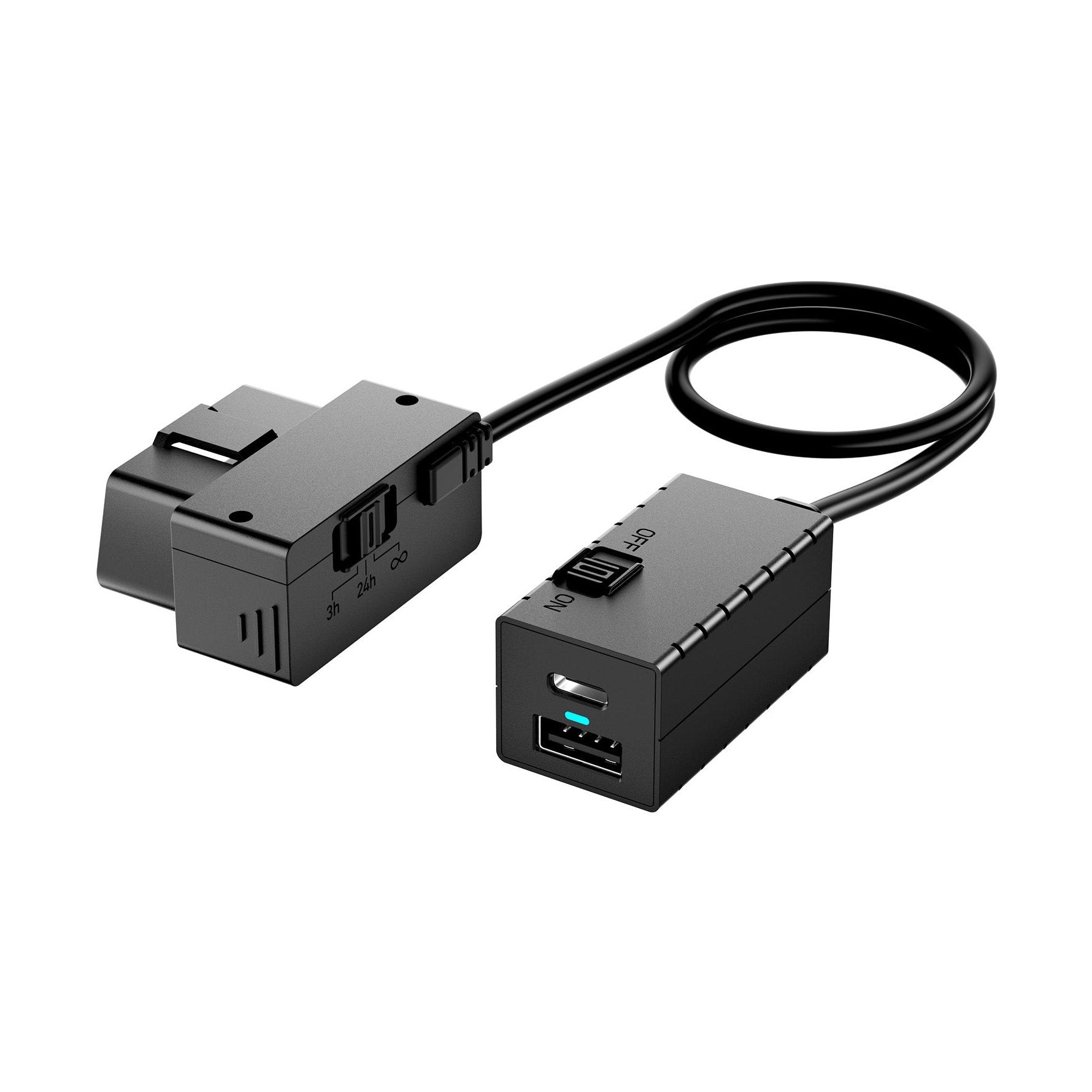 VIOFO OP100 OBD power cable with three-position low voltage protection switch