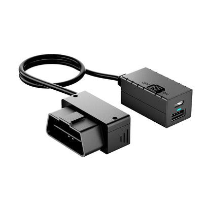 VIOFO OP100 OBD power module with ON-OFF switch and blue LED indicator