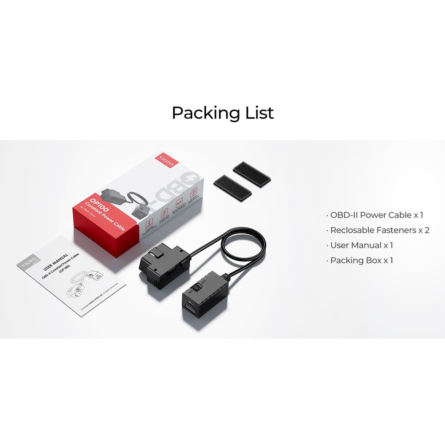 VIOFO OP100 OBD Hardwire Kit – Plug-and-Play Parking Mode