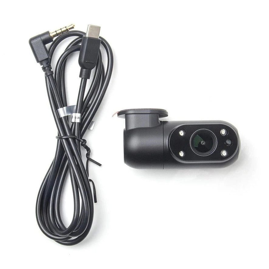 VIOFO RF200 interior IR dash cam with USB-C cable and audio jack