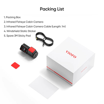 VIOFO RNF210 - 210° Fisheye, STARVIS 2 IR Interior Cabin Camera - Suits A229 Series