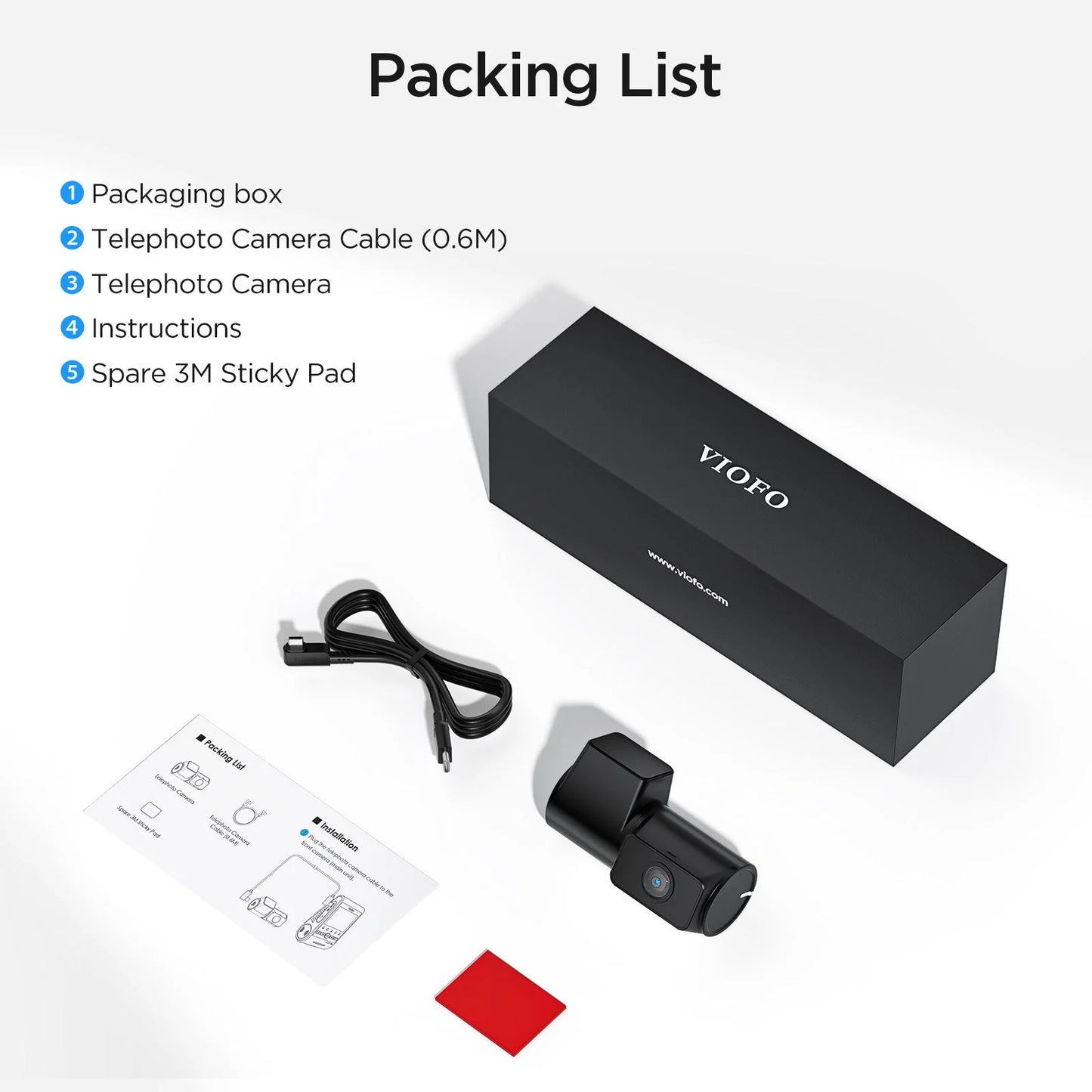 VIOFO RTC300 Telephoto Cam – Suits A229 Plus/Pro Series