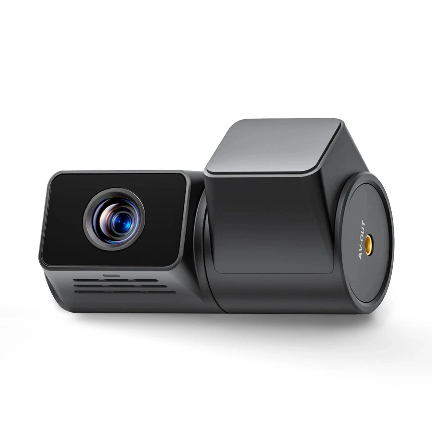 VIOFO RTC420 black telephoto dash cam with blue anti-reflective lens and AV-OUT port