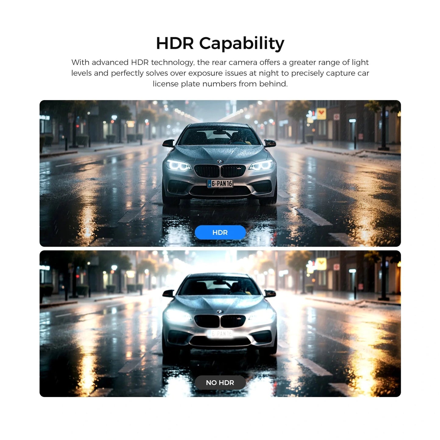 VIOFO RWC400 rear camera HDR night view clear license plate