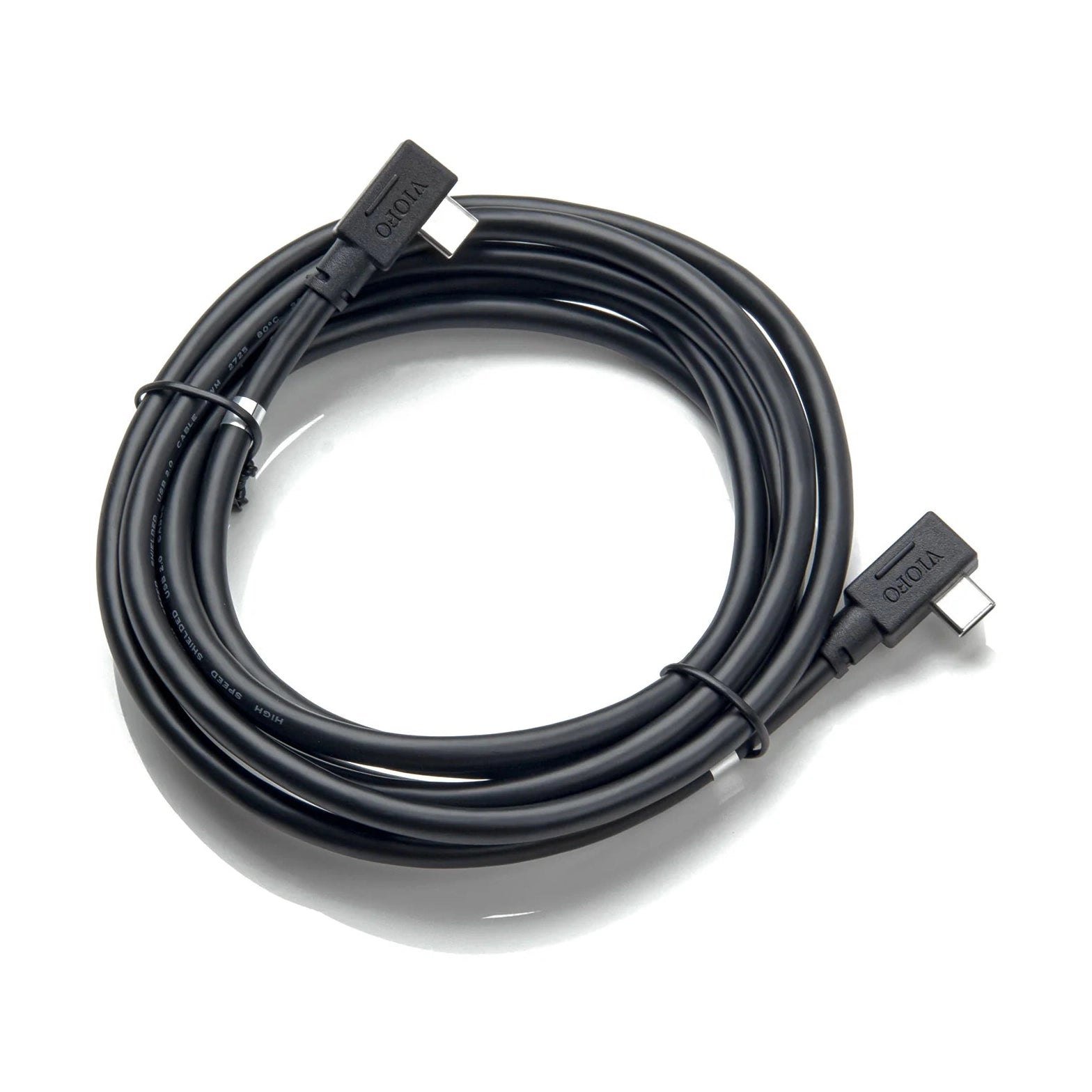 Coiled VIOFO high-speed shielded USB 2.0 cable for external SSD storage